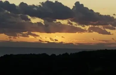 sunset clouds sea