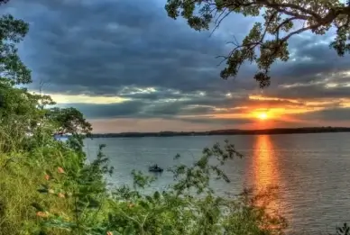 sunset on cloudy skies in madison wisconsin
