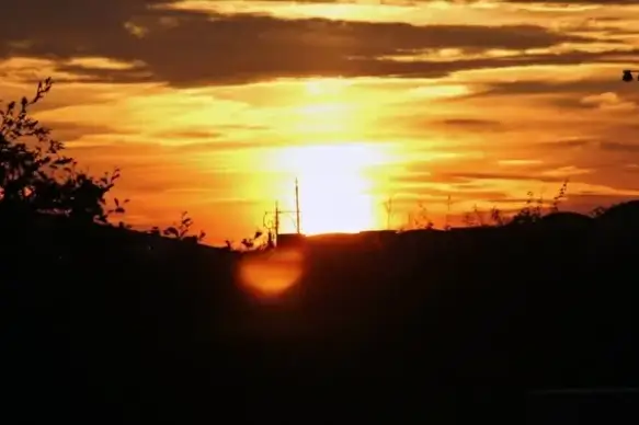 sunset over manchester uk