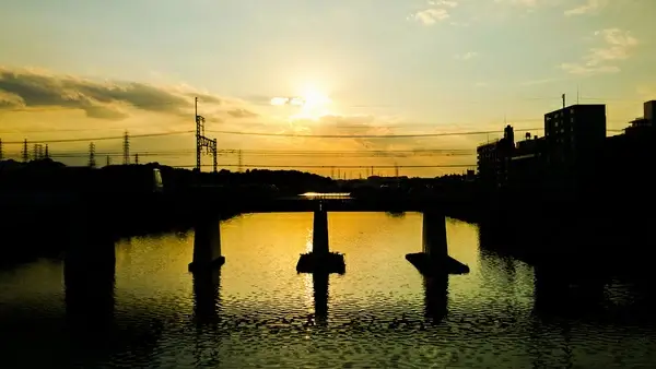 sunset river