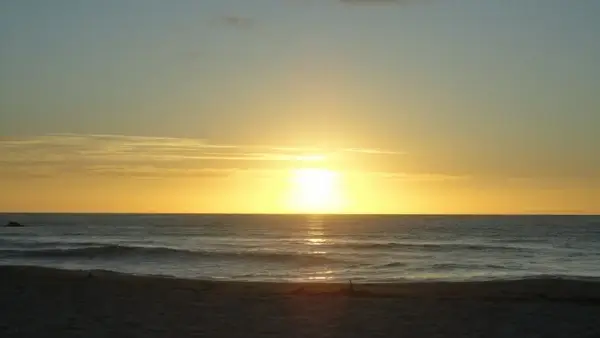 sunset sea beach