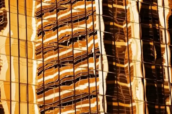 sunset window reflection