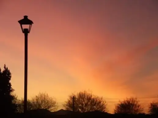 sunset with streetlight 2