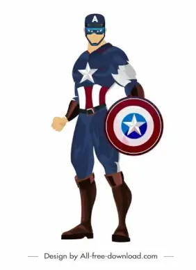 super hero icon colorful cartoon character sketch