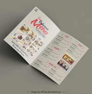 supper delocious menu limited offer template elegant luxury 3d outline