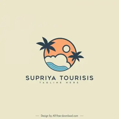  supriya tourists  logo flat classic symbols 