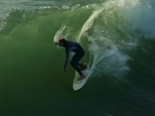 surfing a wall of water