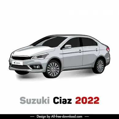  suzuki ciaz 2022 car model icon front side view outline