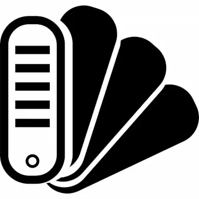 swatchbook sign icon flat contrast black white sketch