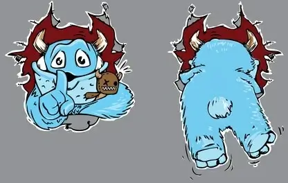 sweet monster vector illustration