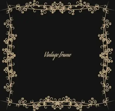 swirl vintage frame border