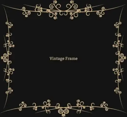 swirl vintage frame border