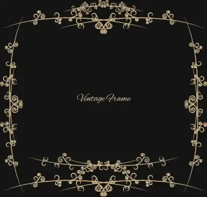 swirl vintage frame border