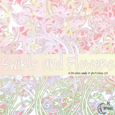 Swirls and Flowers Brushes