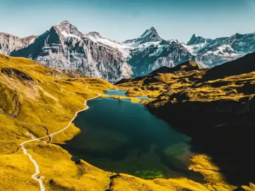 switzerland landscape picture calm lake mountain view