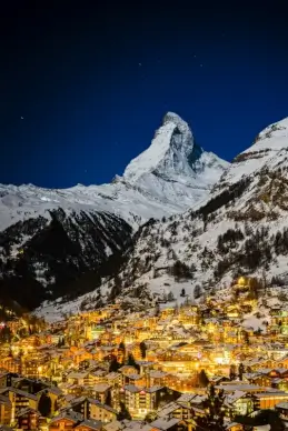 switzerland scenery picture tranquil winter town 