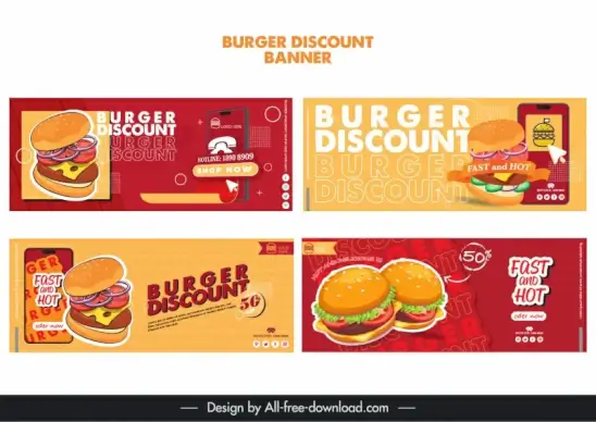 synthetic burgers discount poster templates classical design