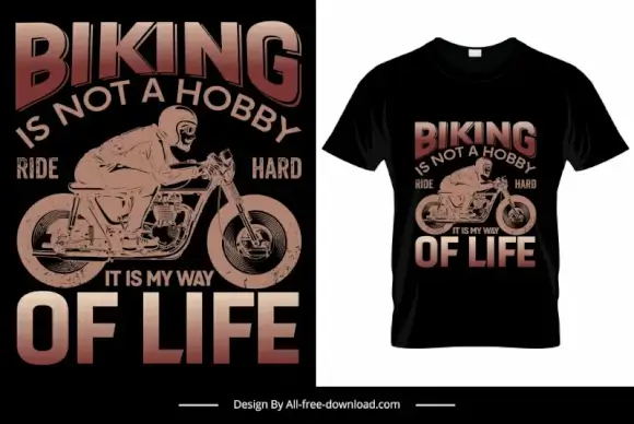 t shirt motorcycle biking is not a hobby dark retro decor