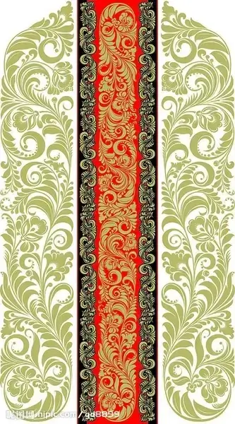 tang grass border vector