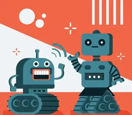tank robots background dark blue design