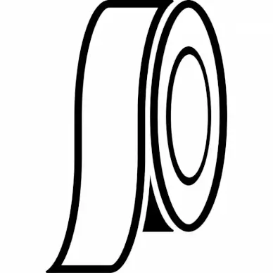 tape sign icon 3d geometric sketch