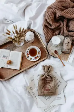 tea time picture elegant bright objects decor