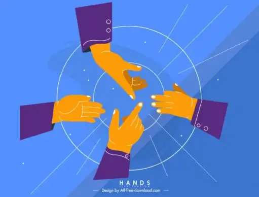 teamwork background communicated hands sketch