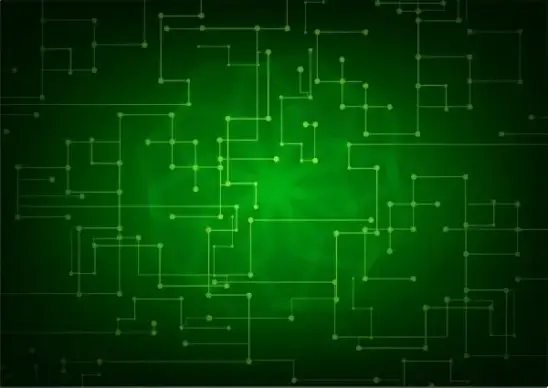 technology background green light effect abstract dots combination