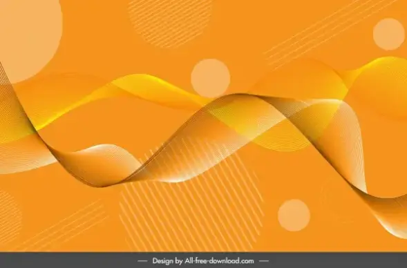 technology background modern 3d dynamic wave bright yellow