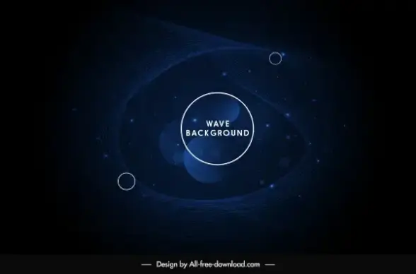 technology background modern dark shining circles decor