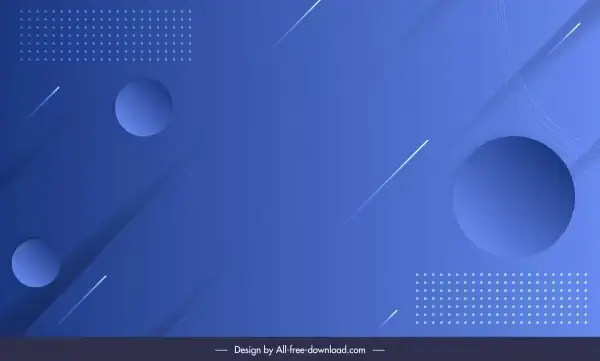 technology background template bright blue flat circles decor