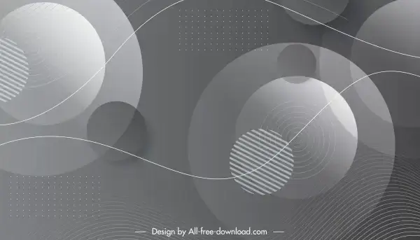 technology background template dynamic grey circles decor