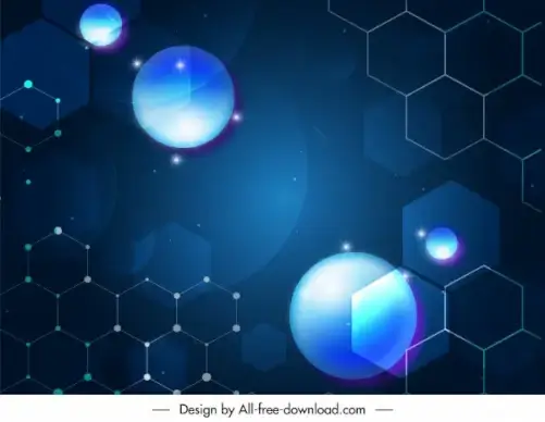 technology background template modern dark sparkling geometry