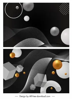 technology background templates modern dark dynamic 3d geometry