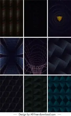 technology background templates modern dark illusive effect decor
