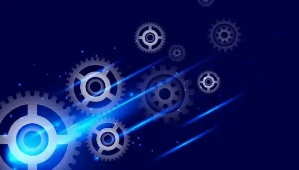 technology concept background gears decoration spakling light effect