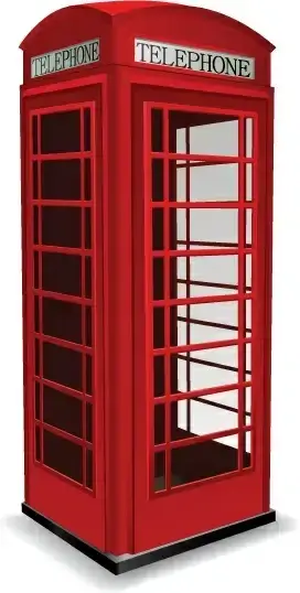 telephone booth design vector