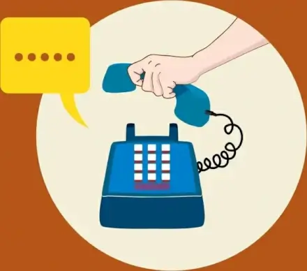 telephone operator banner vintage icon speech bubble decor