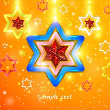 template illustration with abstract shiny twinkle stars