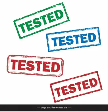 tested stamp template classical rectangular text shape
