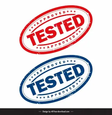 tested stamp templates flat oval shape