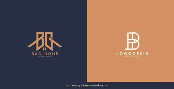 texts logo templates flat classic decor