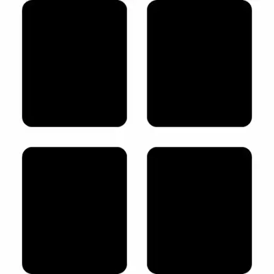 th large button sign icon flat silhouette symmetric squares outline