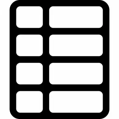 th list button sign icon flat black white geometry shapes layout sketch
