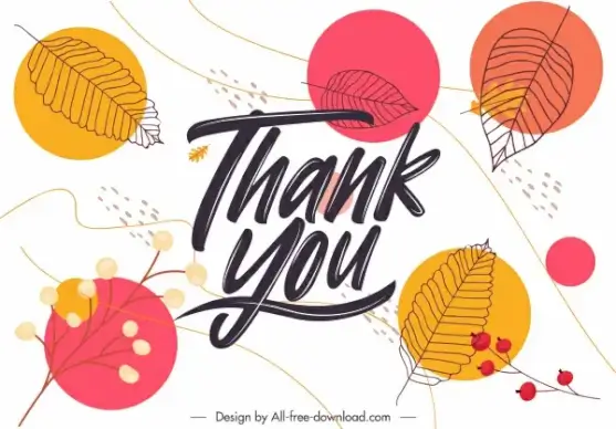 thankful background template flat handdrawn leaf botany decor