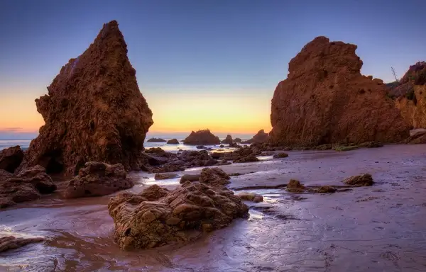 the beach rocks