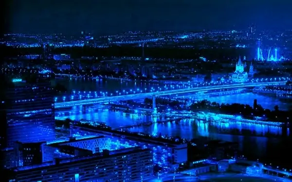 the blue city city blue city scene