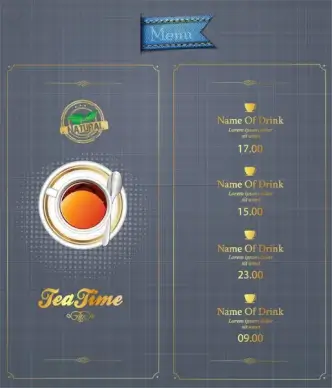 the coffee shop menu mug lable
