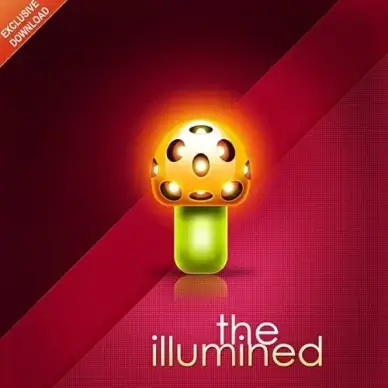 The illumined Mushroom Poster Free PSD