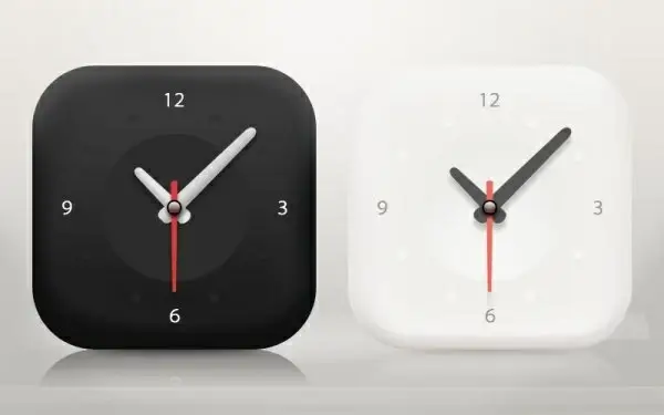 the minimalist clock icon psd layered